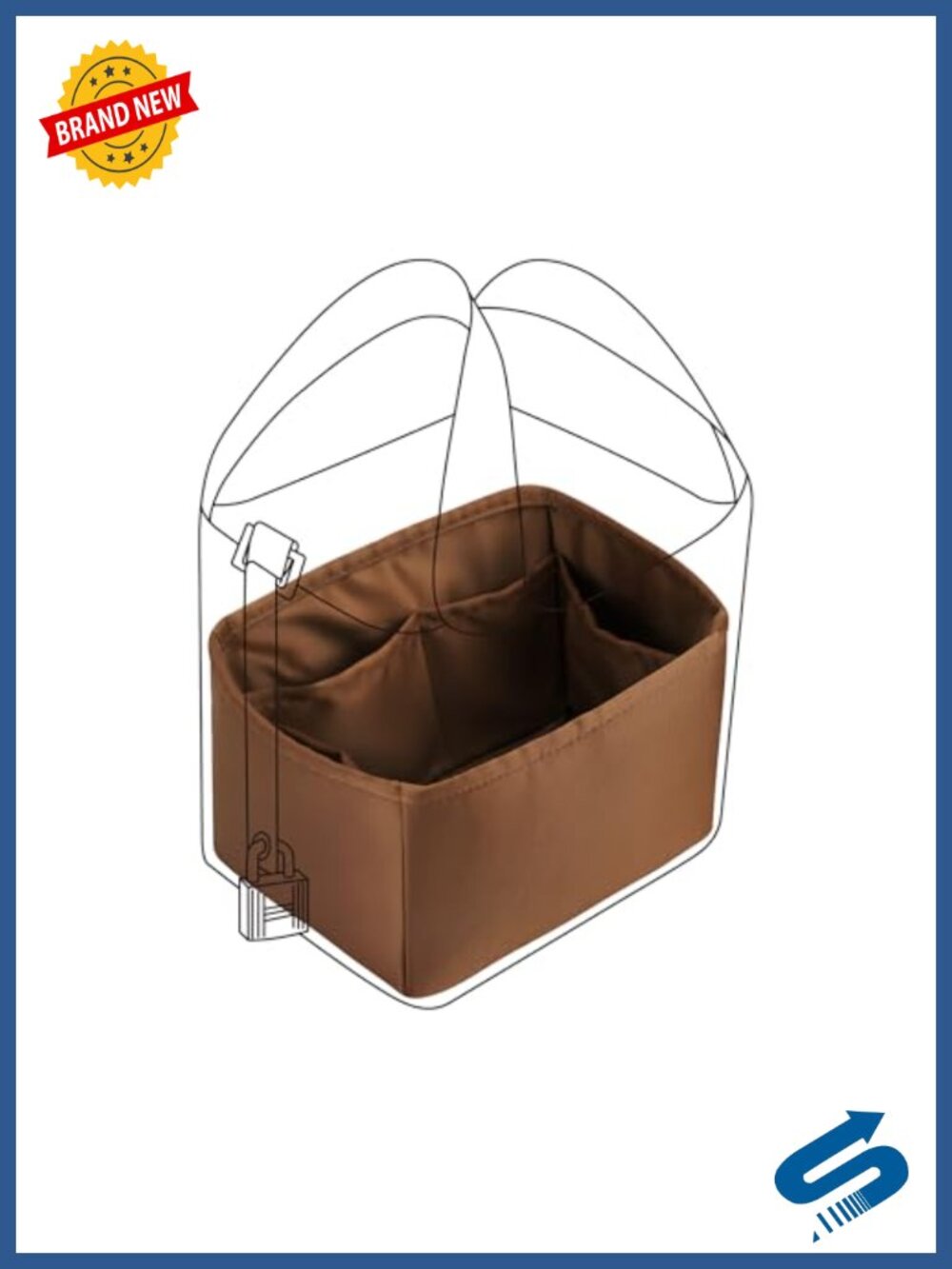 Silk Handbag Organizer Insert for Picotin Bag with Multiple Pockets